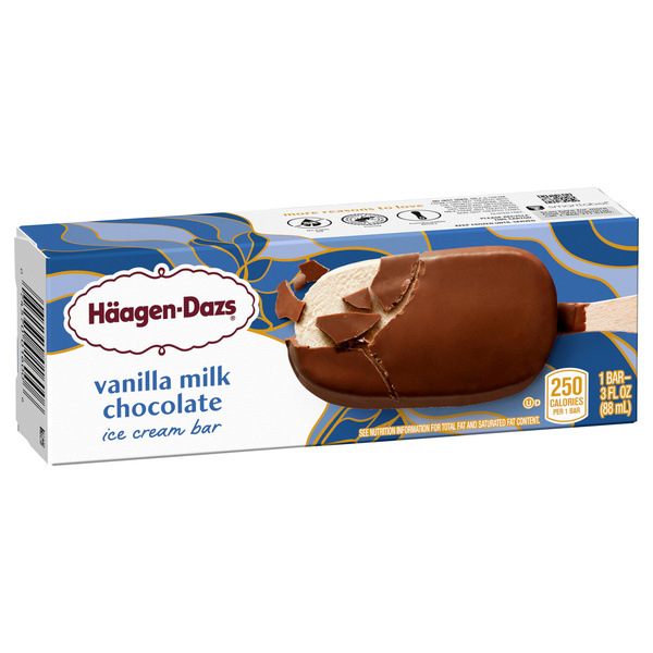 Haagen-Dazs Vanilla Milk Chocolate Ice Cream Bar | Hy-Vee Aisles