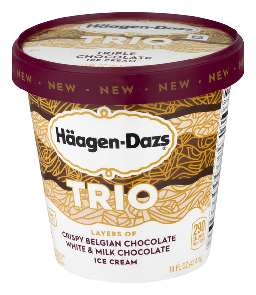 Haagen-Dazs Trio Triple Belgian Chocolate White & Milk Chocolate