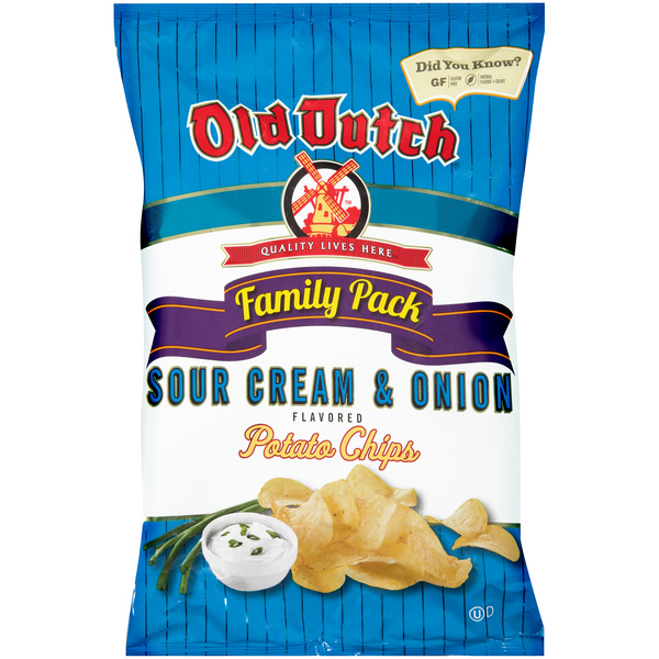Dutch Boy Potato Chips 缶 Old Dutch Sour Cream & Onion Flavored Potato Chips Family Pack
