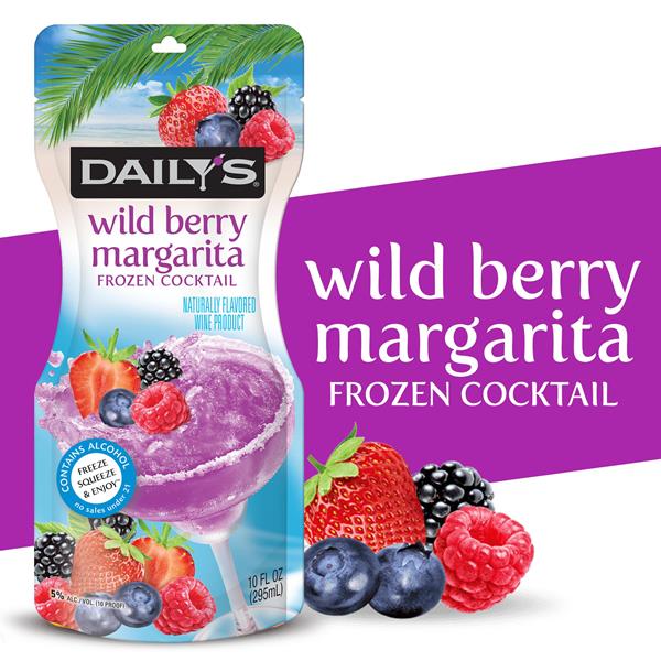 Daily's Wild Berry Margarita Ready to Drink Frozen Cocktail | Hy