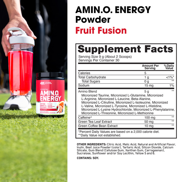 Optimum Nutrition Amino Energy, Fruit Fusion, 30 Servings | Hy-Vee