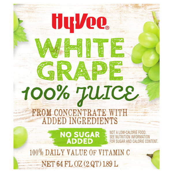 Hy-Vee No Sugar Added White Grape 100% Juice | Hy-Vee Aisles