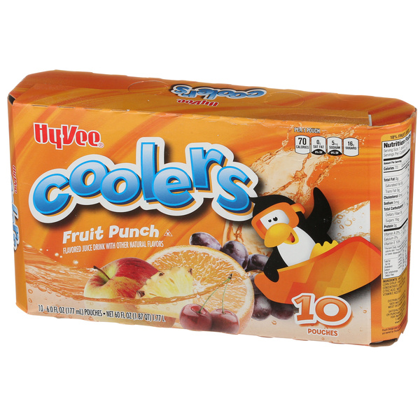 Hy-Vee Coolers Fruit Punch Flavored Juice Drink 10PK | Hy-Vee