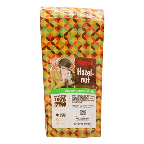 №277 もちもち Hy-Vee Hazelnut Decaffeinated Light Roast Ground Coffee | Hy-Vee