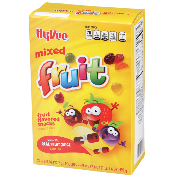 Hy-Vee Mixed Fruit Fruit Flavored Snacks 22 -0.8 oz Pouches | Hy