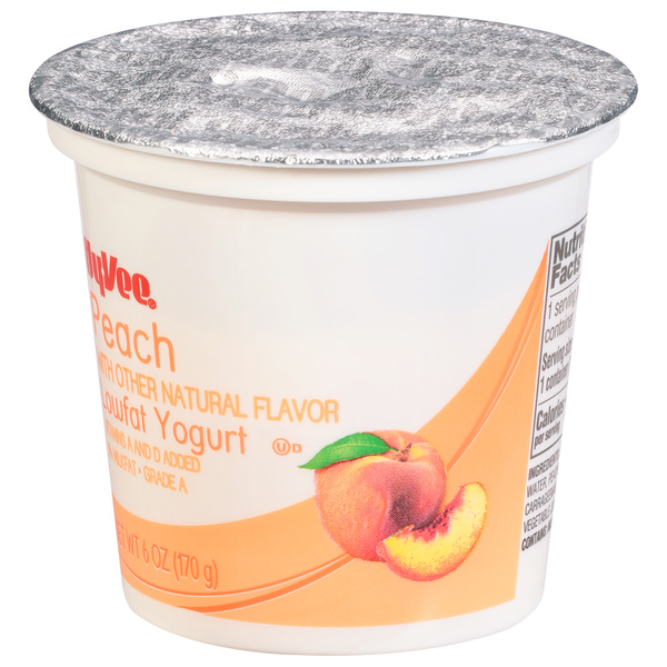 Hy-Vee Peach Lowfat Yogurt | Hy-Vee Aisles Online Grocery Shopping