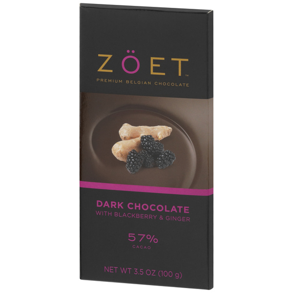 Zöet Dark Chocolate with Blackberry & Ginger 57% Cacao | Hy-Vee