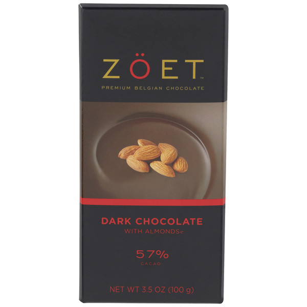 Zöet Dark Chocolate with Almonds 57% Cacao | Hy-Vee Aisles Online