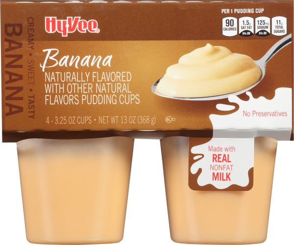 Hy-Vee Banana Pudding 4-3.25 oz Cups | Hy-Vee Aisles Online