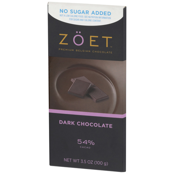 Zöet No Sugar Added Dark Chocolate 54% Cacao | Hy-Vee Aisles