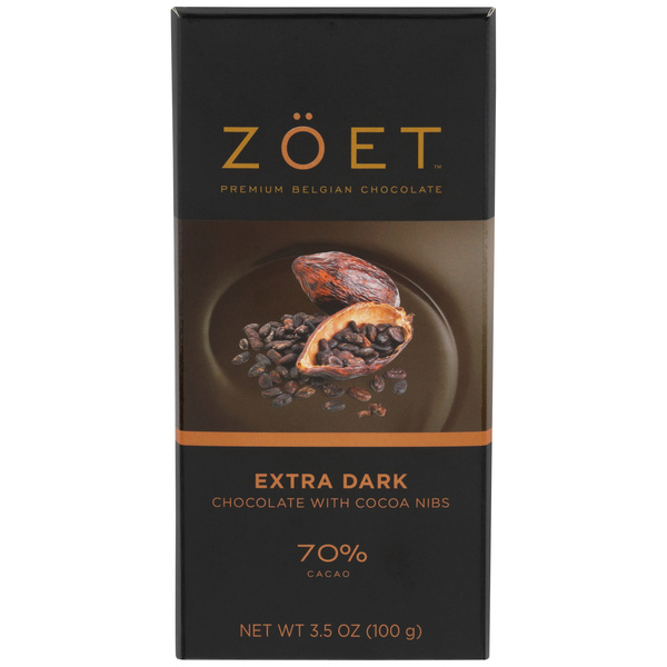 Zöet Extra Dark Chocolate with Cocoa Nibs 70% Cacao | Hy-Vee