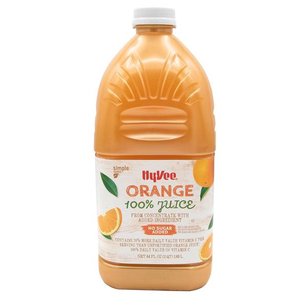 Hy-Vee 100% Unsweetened Orange Juice | Hy-Vee Aisles Online
