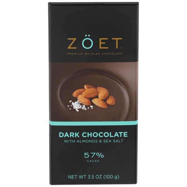 Zöet Dark Chocolate with Almonds & Sea Salt 57% Cacao | Hy-Vee