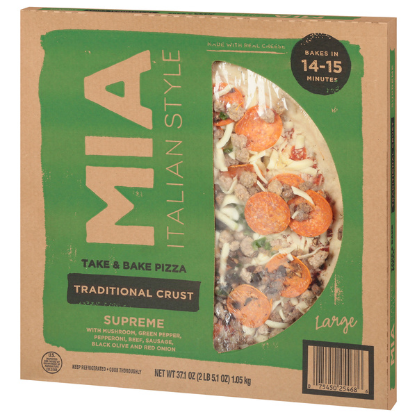 Mia Italian Take & Bake Pizza Large Traditional Crust Supreme | Hy
