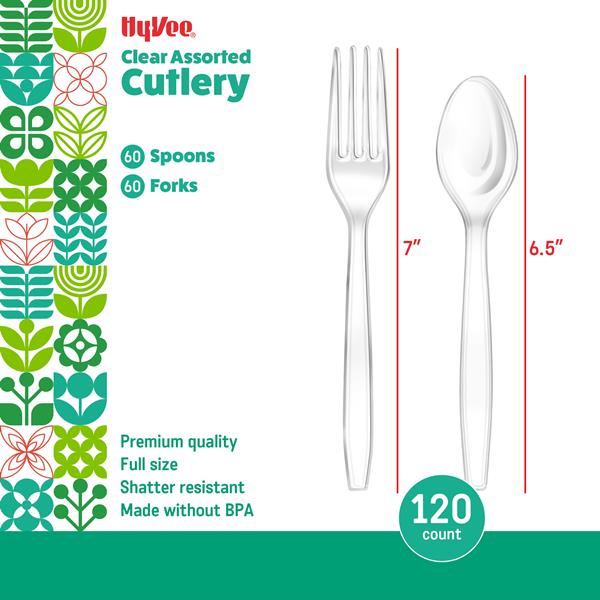Hy-Vee Clear Assorted Cutlery (120 ct)