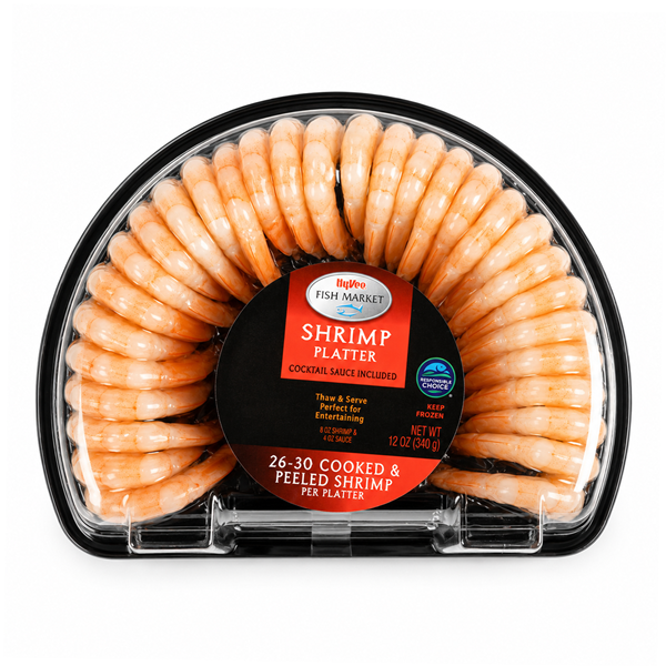 Shrimps shelly パールカチューシャ Hy-Vee Fish Market Shrimp Platter with Cocktail Sauce, 26/30