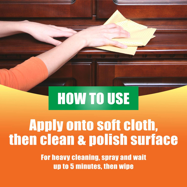 Orange Glo Wood Furniture 2-in-1 Clean & Polish Spray, 16 oz. | Hy