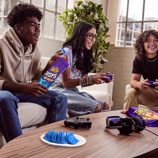 Takis Crisps Blue Heat Spicy Potato Crisps 5.5 oz Can | Hy-Vee