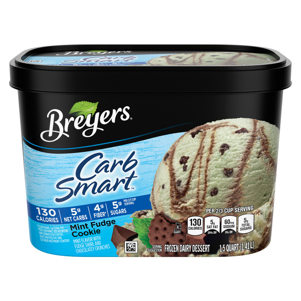 Breyers Carb Smart Mint Fudge Cookie Frozen Dairy Dessert | Hy-Vee