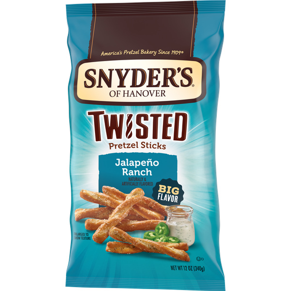 Snyder's of Hanover Jalapeño Ranch Flavored Twisted Pretzel Sticks