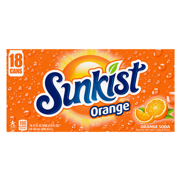 Sunkist Orange Soda 18 Pack | Hy-Vee Aisles Online Grocery Shopping