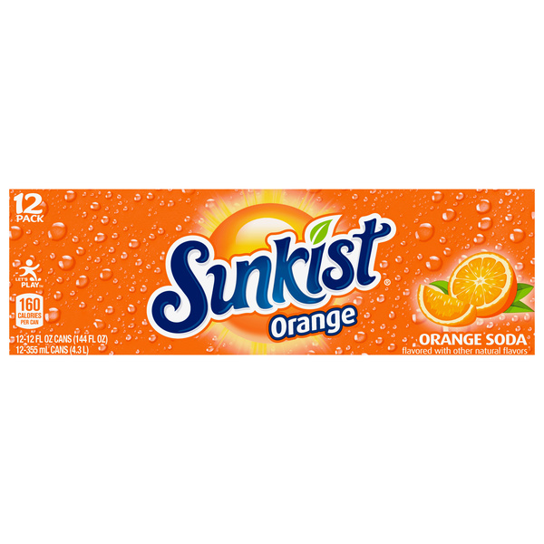 Sunkist Orange Soda, 12 fl oz cans, 12 pack | Hy-Vee Aisles Online