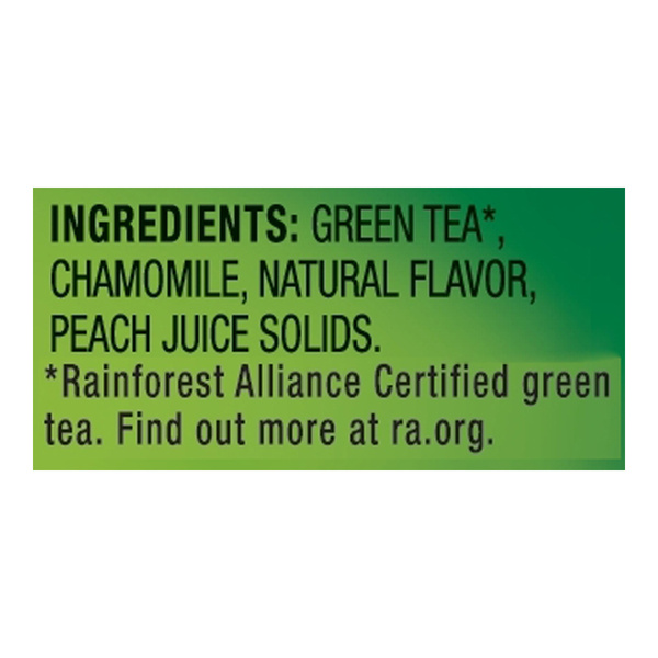 Lipton Green Tea, Peach, 20 Tea Bags | Hy-Vee Aisles Online