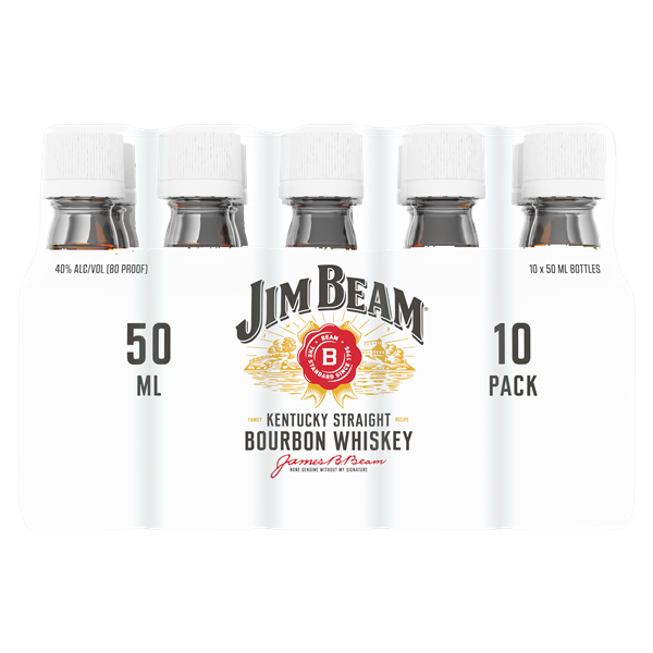 Jim Beam Kentucky Straight Bourbon Whiskey Brick Pack 10x50 ml