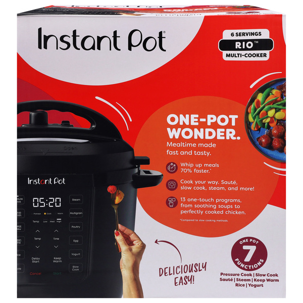 Instant Pot Rio 6 Qt. 7-in-1 Multi Cooker | Hy-Vee Aisles Online
