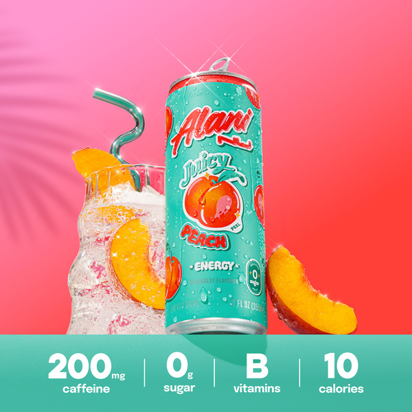 Alani Nu Energy Drink Juicy Peach 12oz 12Pk | Hy-Vee Aisles Online