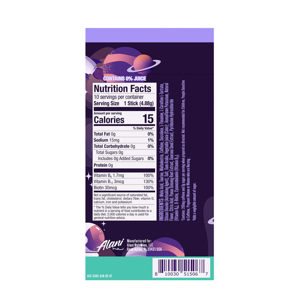 Alani Nu Energy Sticks, Cosmic Stardust 10ct Box | Hy-Vee Aisles
