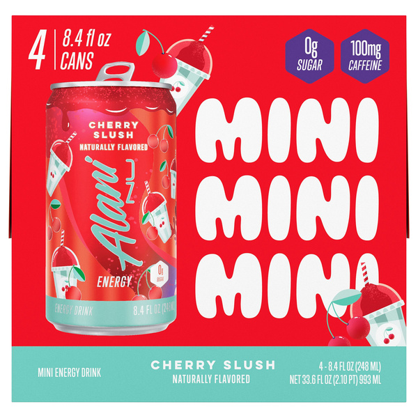 Alani Nu Energy Drink, Cherry Slush, Mini, 4Pk | Hy-Vee Aisles
