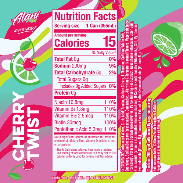Alani Nu Cherry Twist Sugar Free Energy Drink Can | Hy-Vee Aisles