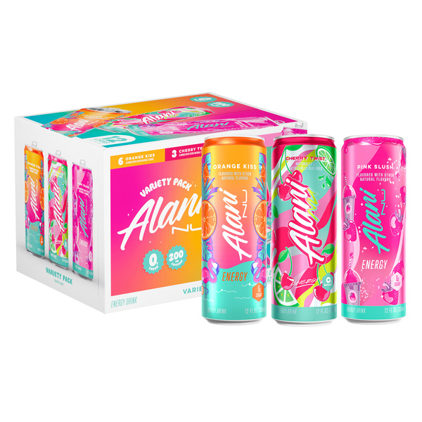 あいすページ Alani Energy Drink Variety Pack, Orange Kiss, Cherry Twist, Pink