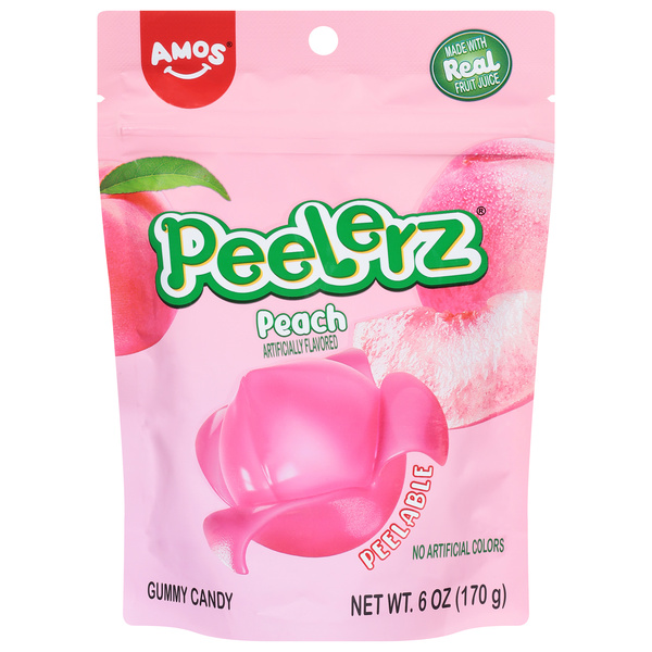 Peelerz Peach Gummy Candy 6 oz | Hy-Vee Aisles Online Grocery Shopping