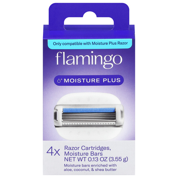 Flamingo Moisture Plus 4X Razor Cartridges | Hy-Vee Aisles Online