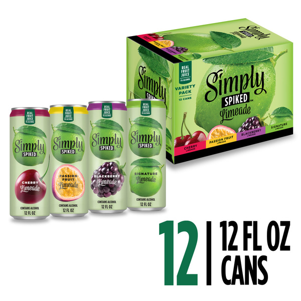 Simply Spiked, Limeade, Variety Pack, 12Pk | Hy-Vee Aisles Online