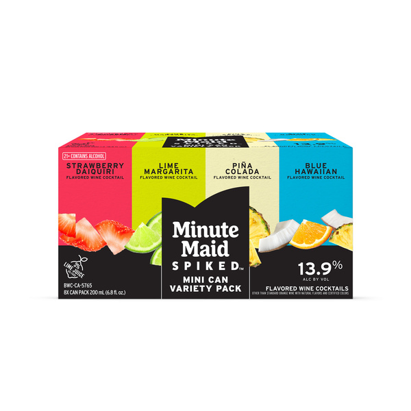 Minute Maid Spiked Wine Cocktail, Variety 8-Pack 200ml, 27.8 Proof