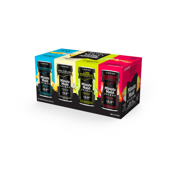 mayにて！ビンテージ350ml 500mlセット Minute Maid Spiked Wine Cocktail, Variety 8-Pack 200ml, 27.8 Proof