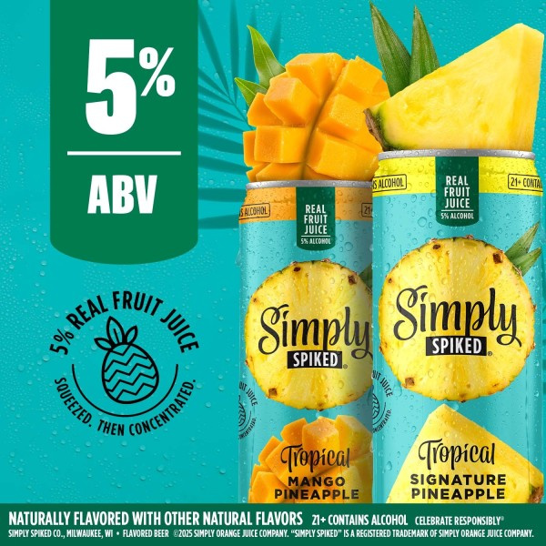 Simply Spiked, Tropical, Signature Pineapple/Mango Pineapple