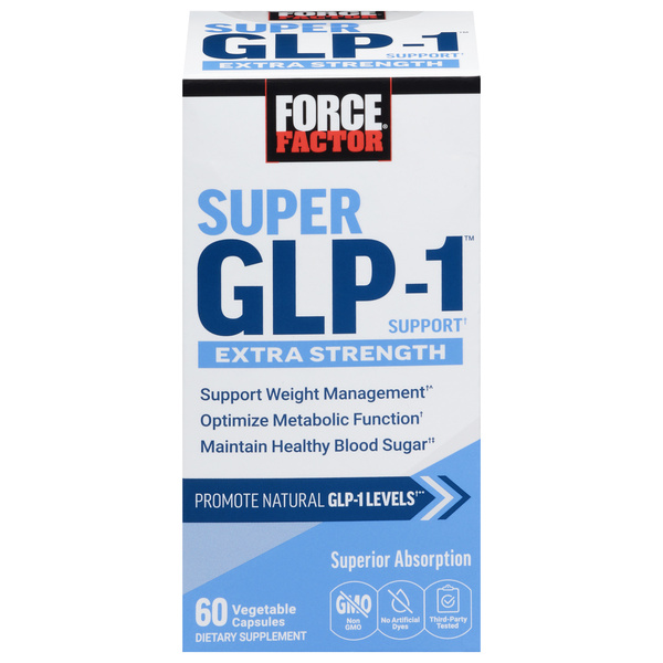 Force Factor Super Extra Strength GLP-1 Support 60 Vegetable Capsules