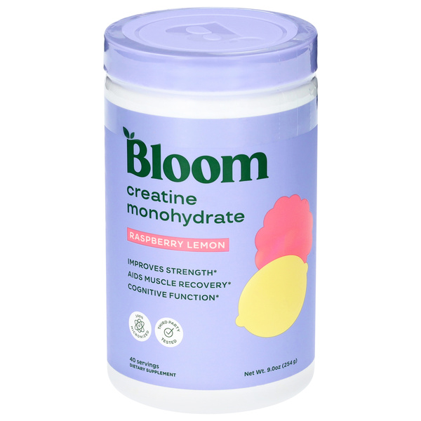 Bloom Raspberry Lemon Creatine Monohydrate 9.0 oz | Hy-Vee Aisles
