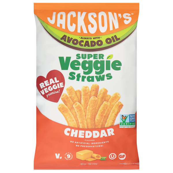 Y 新品未使用　 Sloane Square OPEN VEG Jackson's Super Veggie Straws, Cheddar | Hy-Vee Aisles Online