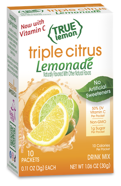True Lemon Triple Citrus Lemonade Drink Mix 10 - 0.11 oz Packets