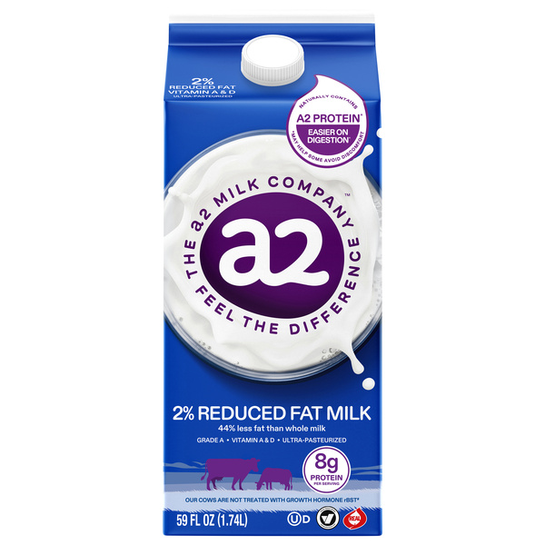 a2 Milk 2% Reduced Fat Milk, 59 oz. | Hy-Vee Aisles Online Grocery