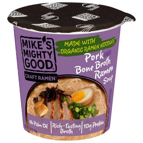 Mike's Mighty Good Pork Flavored Bone Broth Ramen Soup 1.74 oz