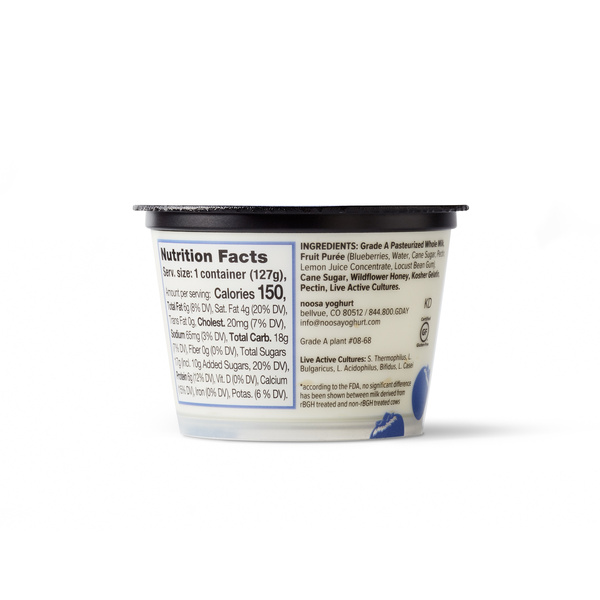 Noosa Blueberry Single Serve Yoghurt Lil Tubs, 4.5 oz | Hy-Vee