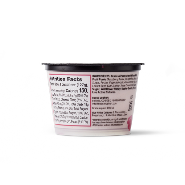 Noosa Raspberry Single Serve Yoghurt Lil Tubs, 4.5 oz | Hy-Vee