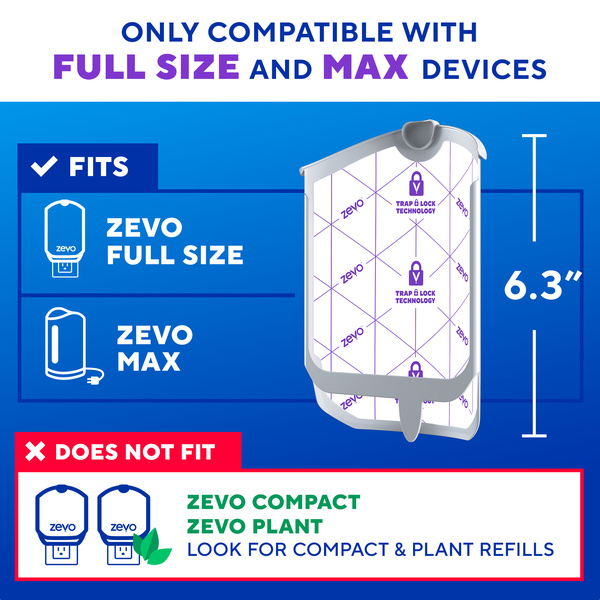 Zevo Full Size & Max Flying Insect Trap Genuine Refill Cartridges