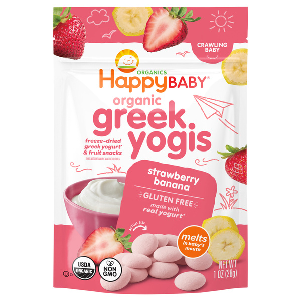 Happy Baby Organic Greek Yogis Freeze-Dried Greek Yogurt & Fruit